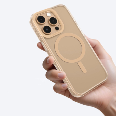 iPhone 16 Pro Max AmazingThing Titan Pro Mag dėklas su magnetiniu žiedu - rožinis auksas 5
