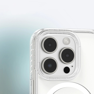 iPhone 16 Pro Max AmazingThing Titan Pro Mag dėklas su magnetiniu žiedu - permatomas 10