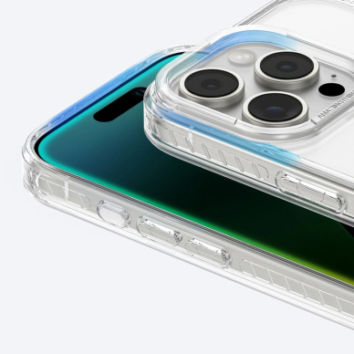 iPhone 16 Pro Max AmazingThing Titan Pro Mag dėklas su magnetiniu žiedu - permatomas 6