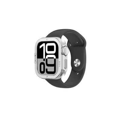 Apple Watch 11 46 mm AmazingThing Titan Pro Metal aliuminio dėklas – sidabrinis Apple Watch 11 46 mm AmazingThing Titan Pro Metal aliuminio dėklas – sidabrinis