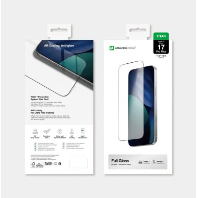 iPhone 17 Pro Max AmazingThing Titan Vision 7 grūdintas stiklas 6