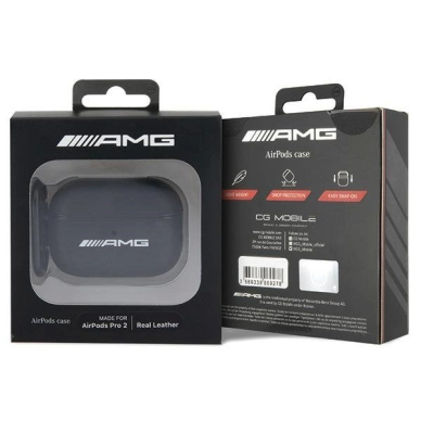 AMG AMAP2SLWK AirPods Pro 2 (2022/2023) cover Juodas/Juodas Odinis Baltas Logo 3 AMG AMAP2SLWK AirPods Pro 2 (2022/2023) cover Juodas/Juodas Odinis Baltas Logo 3