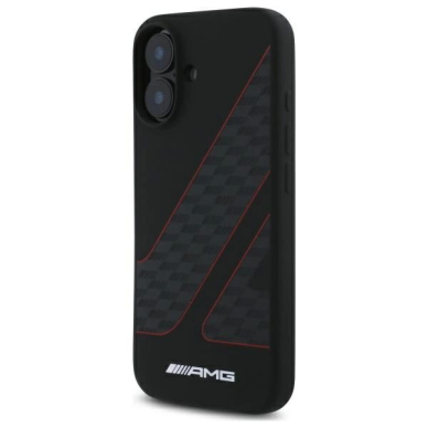 AMG Dėklas Checkered Flag Pattern MagSafe iPhone 16 - Juodas 1 AMG Dėklas Checkered Flag Pattern MagSafe iPhone 16 - Juodas 1