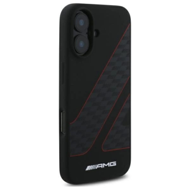 AMG Dėklas Checkered Flag Pattern MagSafe iPhone 16 - Juodas 3 AMG Dėklas Checkered Flag Pattern MagSafe iPhone 16 - Juodas 3