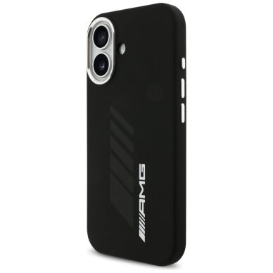 iPhone 17 AMG Silicone Oversize Rhombs MagSafe dėklas – juodas 1