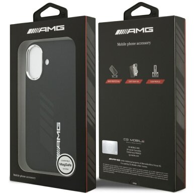 iPhone 17 AMG Silicone Oversize Rhombs MagSafe dėklas – juodas 7