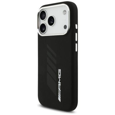iPhone 17 Pro AMG Silicone Oversize Rhombs MagSafe dėklas – juodas 1