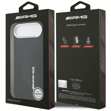 iPhone Air AMG Silicone Oversize Rhombs MagSafe dėklas – juodas 7 iPhone Air AMG Silicone Oversize Rhombs MagSafe dėklas – juodas 7