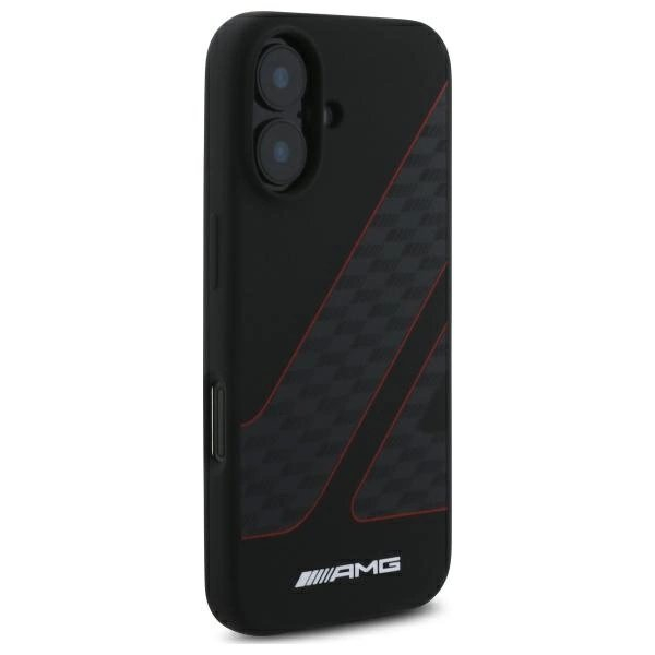 AMG Dėklas Checkered Flag Pattern MagSafe iPhone 16 - Juodas 3 AMG Dėklas Checkered Flag Pattern MagSafe iPhone 16 - Juodas 3