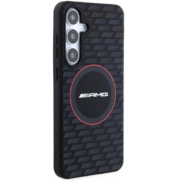 AMG Silicone Carbon Pattern MagSafe Dėklas Samsung Galaxy S24 - Juodas 3 AMG Silicone Carbon Pattern MagSafe Dėklas Samsung Galaxy S24 - Juodas 3