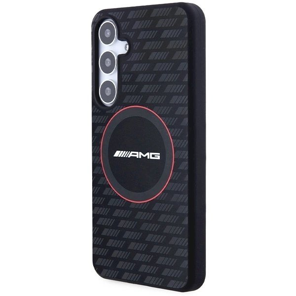 AMG Silicone Carbon Pattern MagSafe Dėklas Samsung Galaxy S24 - Juodas 1 AMG Silicone Carbon Pattern MagSafe Dėklas Samsung Galaxy S24 - Juodas 1