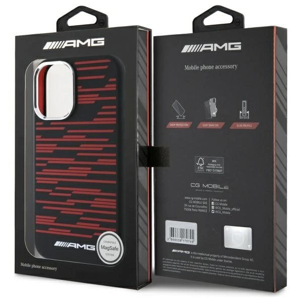AMG Silicone Graphics MagSafe Dėklas iPhone 16 - Juodas 7 AMG Silicone Graphics MagSafe Dėklas iPhone 16 - Juodas 7