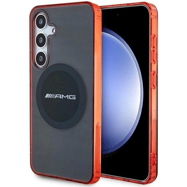 AMG Permatomas Bicolor MagSafe Dėklas Samsung Galaxy S24 - Juodas AMG Permatomas Bicolor MagSafe Dėklas Samsung Galaxy S24 - Juodas