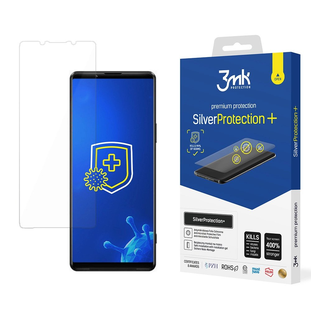 Sony Xperia 1 III 5G Antibakterinė apsauginė plėvelė 3mk SilverProtection+ Sony Xperia 1 III 5G Antibakterinė apsauginė plėvelė 3mk SilverProtection+