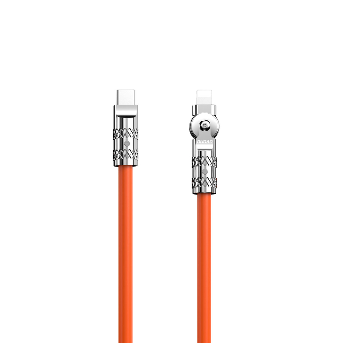 Angled cable USB-C - Lightning 30W 1m rotation 180° Dudao - Oranžinis Angled cable USB-C - Lightning 30W 1m rotation 180° Dudao - Oranžinis