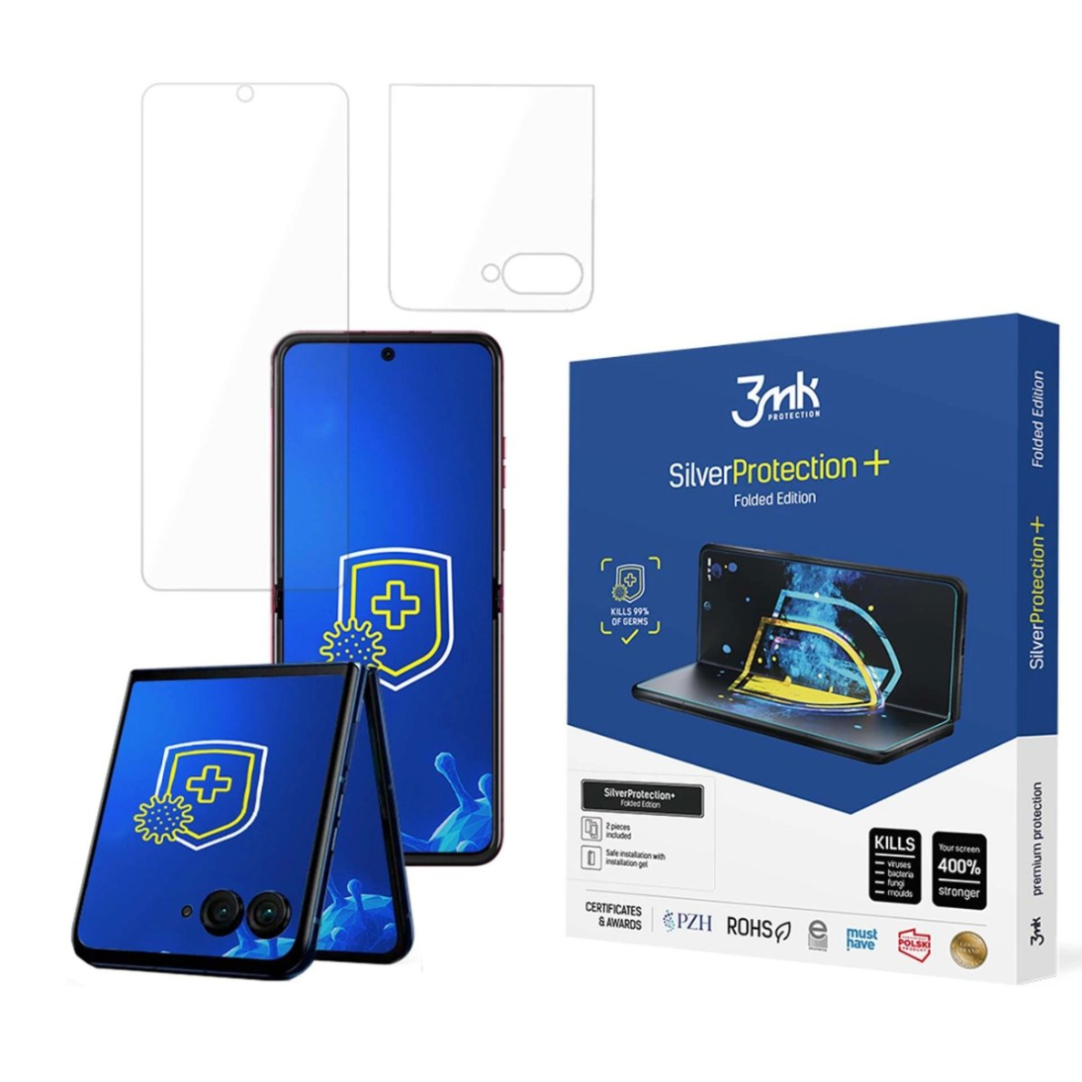 Antibacterial Apsauginė Plėvelė 3mk SilverProtection+ Folded Edition for Motorola Razr 50 Ultra Antibacterial Apsauginė Plėvelė 3mk SilverProtection+ Folded Edition for Motorola Razr 50 Ultra
