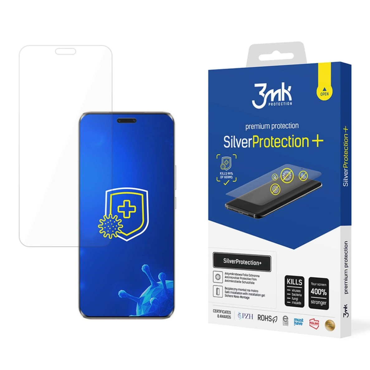 Apsauginė plėvelė Antibacterial 3mk SilverProtection+ for Honor Magic6 Pro Apsauginė plėvelė Antibacterial 3mk SilverProtection+ for Honor Magic6 Pro