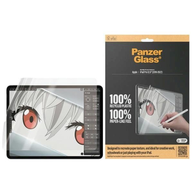iPad Pro 12.9 2018 / 2020 / 2021 / 2022 PanzerGlass GraphicPaper antibakterinė plėvelė su blizgesio filtru iPad Pro 12.9 2018 / 2020 / 2021 / 2022 PanzerGlass GraphicPaper antibakterinė plėvelė su blizgesio filtru