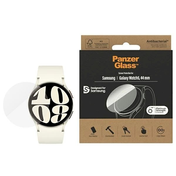 Antibacterial PanzerGlass ekrano apsauga Samsung Galaxy Watch 6 44 mm Antibacterial PanzerGlass ekrano apsauga Samsung Galaxy Watch 6 44 mm
