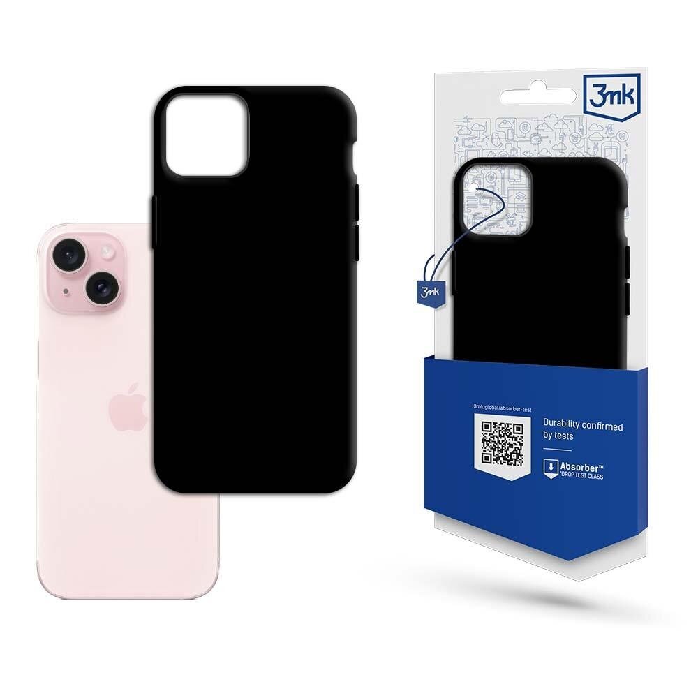 Apple iPhone 15 - 3mk dėklas Matt Case Juodas Apple iPhone 15 - 3mk dėklas Matt Case Juodas