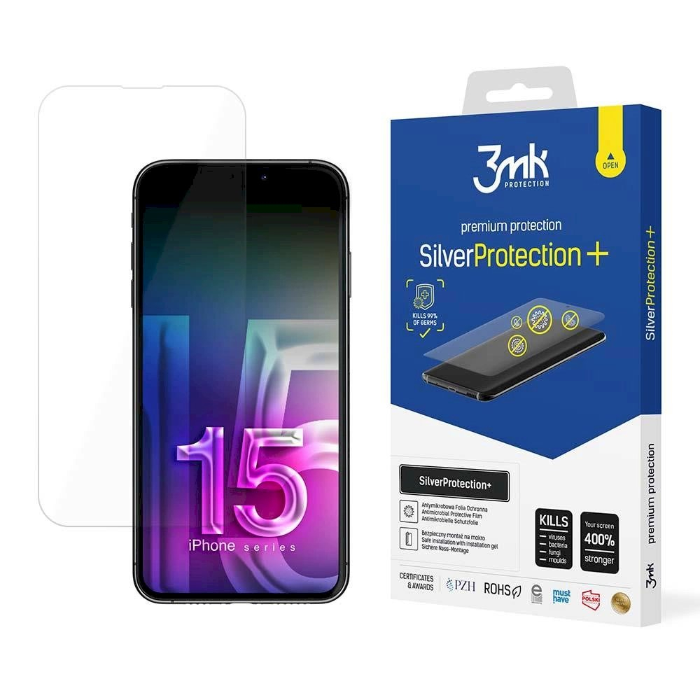 Apple iPhone 15 Pro - 3mk plėvelė SilverProtection+ Apple iPhone 15 Pro - 3mk plėvelė SilverProtection+