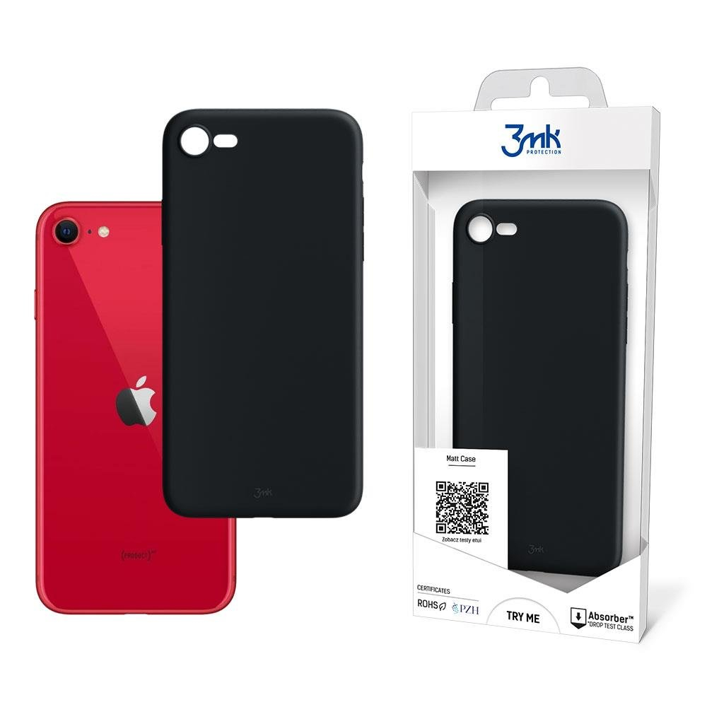Dėklas 3mk Matt Case Apple iPhone SE 2020/2022 Juodas Dėklas 3mk Matt Case Apple iPhone SE 2020/2022 Juodas