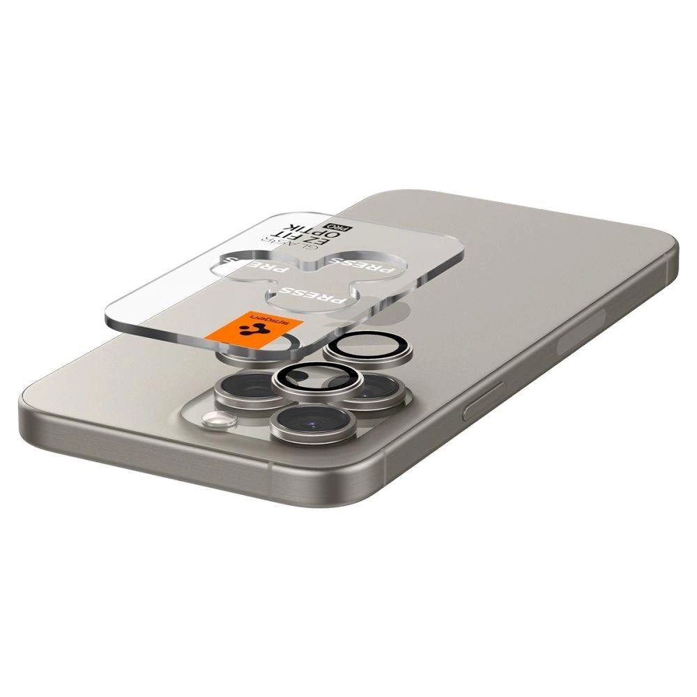 Apsauginis dėklas Spigen Optik.tR EZ Fit Camera Protector skirta iPhone 14 Pro / Pro Max / 15 Pro / Pro Max - natural titanium 2 pcs. 5 Apsauginis dėklas Spigen Optik.tR EZ Fit Camera Protector skirta iPhone 14 Pro / Pro Max / 15 Pro / Pro Max - natural titanium 2 pcs. 5