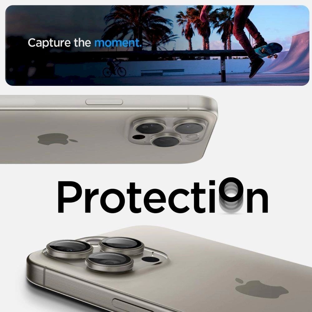 Apsauginis dėklas Spigen Optik.tR EZ Fit Camera Protector skirta iPhone 14 Pro / Pro Max / 15 Pro / Pro Max - natural titanium 2 pcs. 11 Apsauginis dėklas Spigen Optik.tR EZ Fit Camera Protector skirta iPhone 14 Pro / Pro Max / 15 Pro / Pro Max - natural titanium 2 pcs. 11