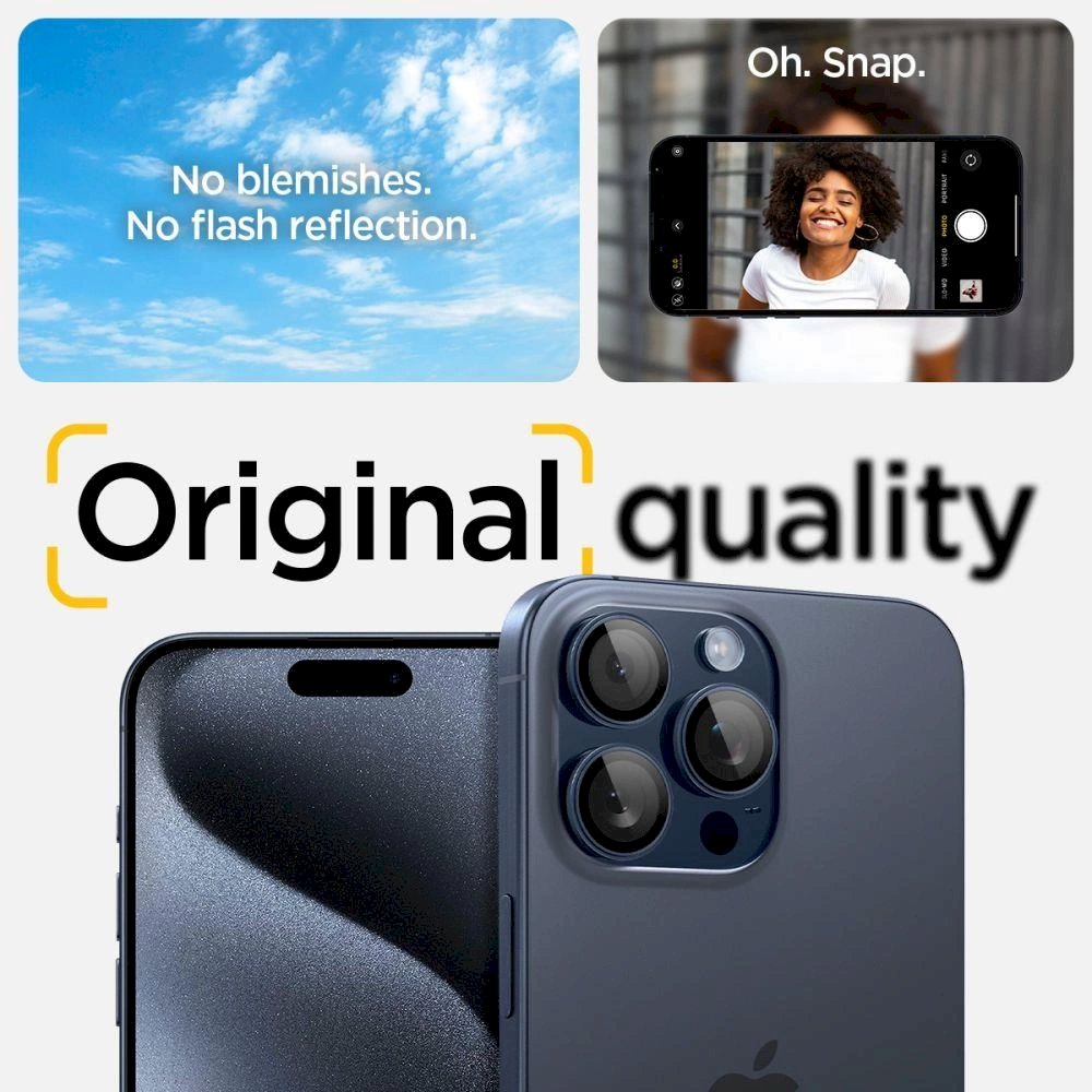 Apsauginis dėklas Spigen Optik.tR EZ Fit Camera Protector skirta iPhone 14 Pro / Pro Max / 15 Pro / Pro Max - Titanium Mėlynas 2 pcs. 9 Apsauginis dėklas Spigen Optik.tR EZ Fit Camera Protector skirta iPhone 14 Pro / Pro Max / 15 Pro / Pro Max - Titanium Mėlynas 2 pcs. 9