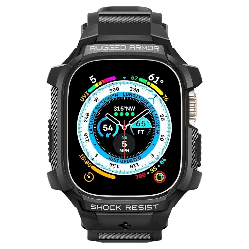 Apsauginis dėklas Spigen RUGGED ARMOR "PRO" Apple Watch ULTRA (49MM) Juodas 2
