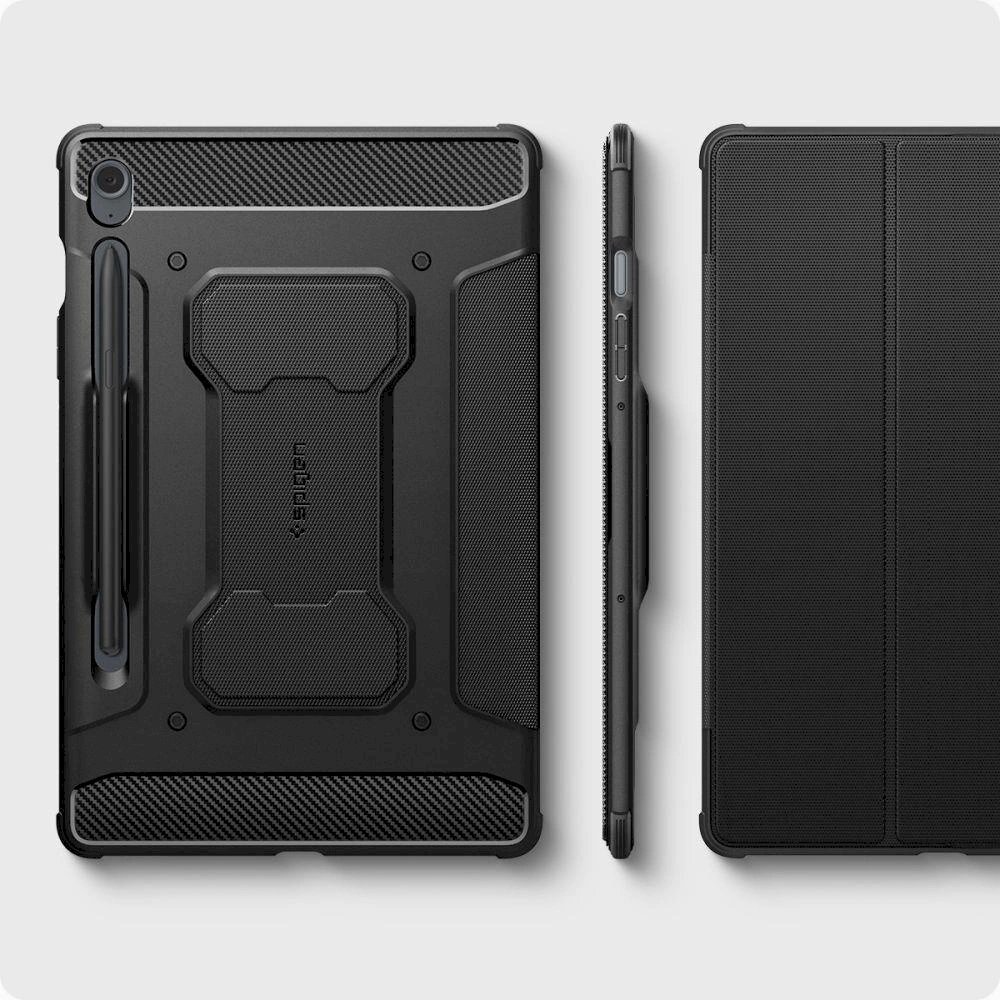Apsauginis dėklas Spigen Rugged Armor Pro case skirta Samsung Galaxy Tab S9 FE 10.9' '  X510 / X516B - Juodas 15