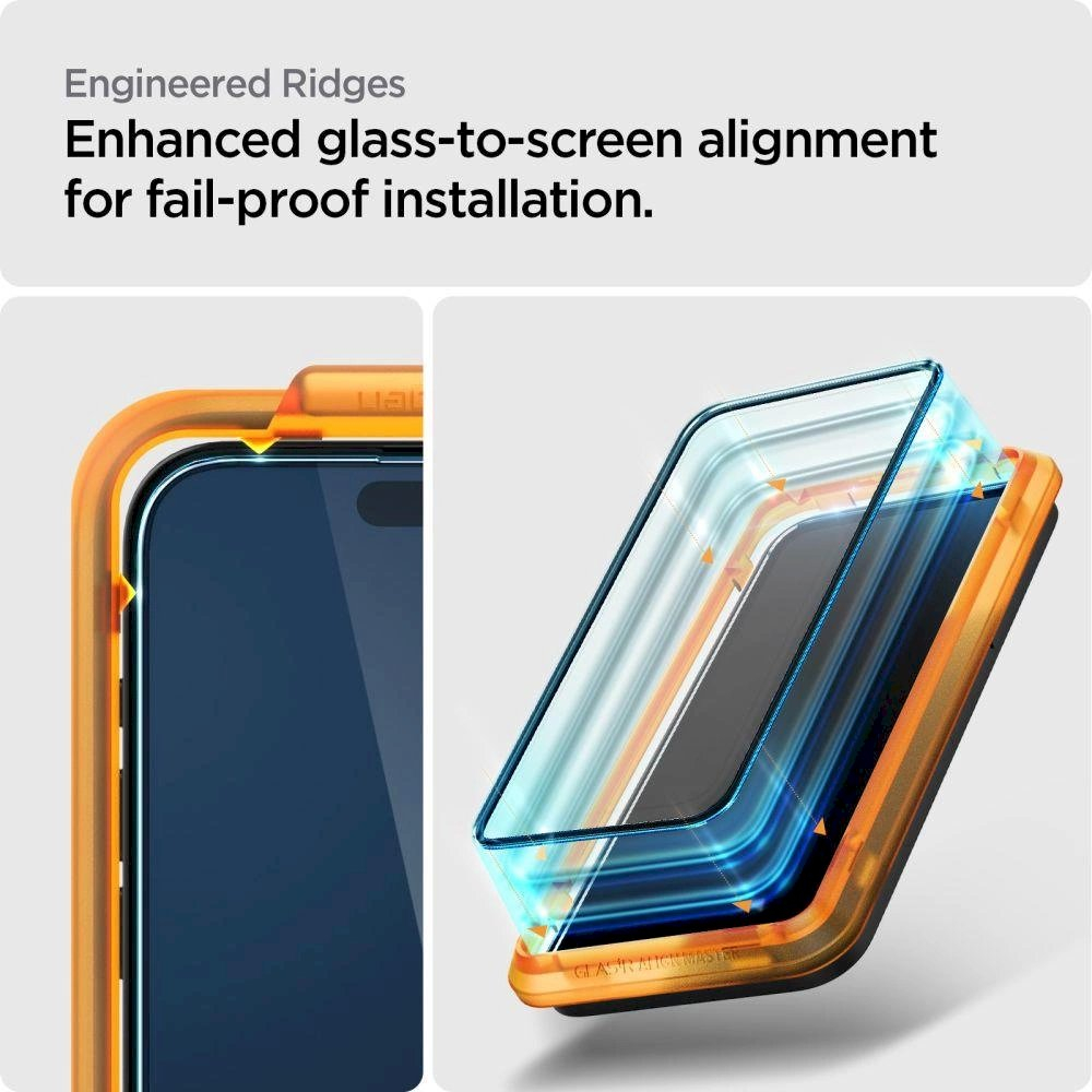 Apsauginis stiklas Spigen ALM GLASS FC 2-PACK IPHONE 15 PLUS Juodas 6 Apsauginis stiklas Spigen ALM GLASS FC 2-PACK IPHONE 15 PLUS Juodas 6