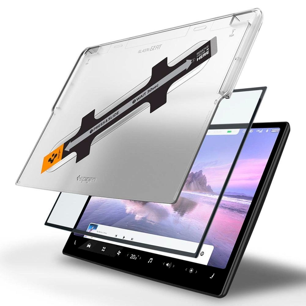 Apsauginis stiklas Spigen GLAS.TR EZ FIT TESLA MODEL X 2022 / MODEL S 2021 – juodas 7 Apsauginis stiklas Spigen GLAS.TR EZ FIT TESLA MODEL X 2022 / MODEL S 2021 – juodas 7