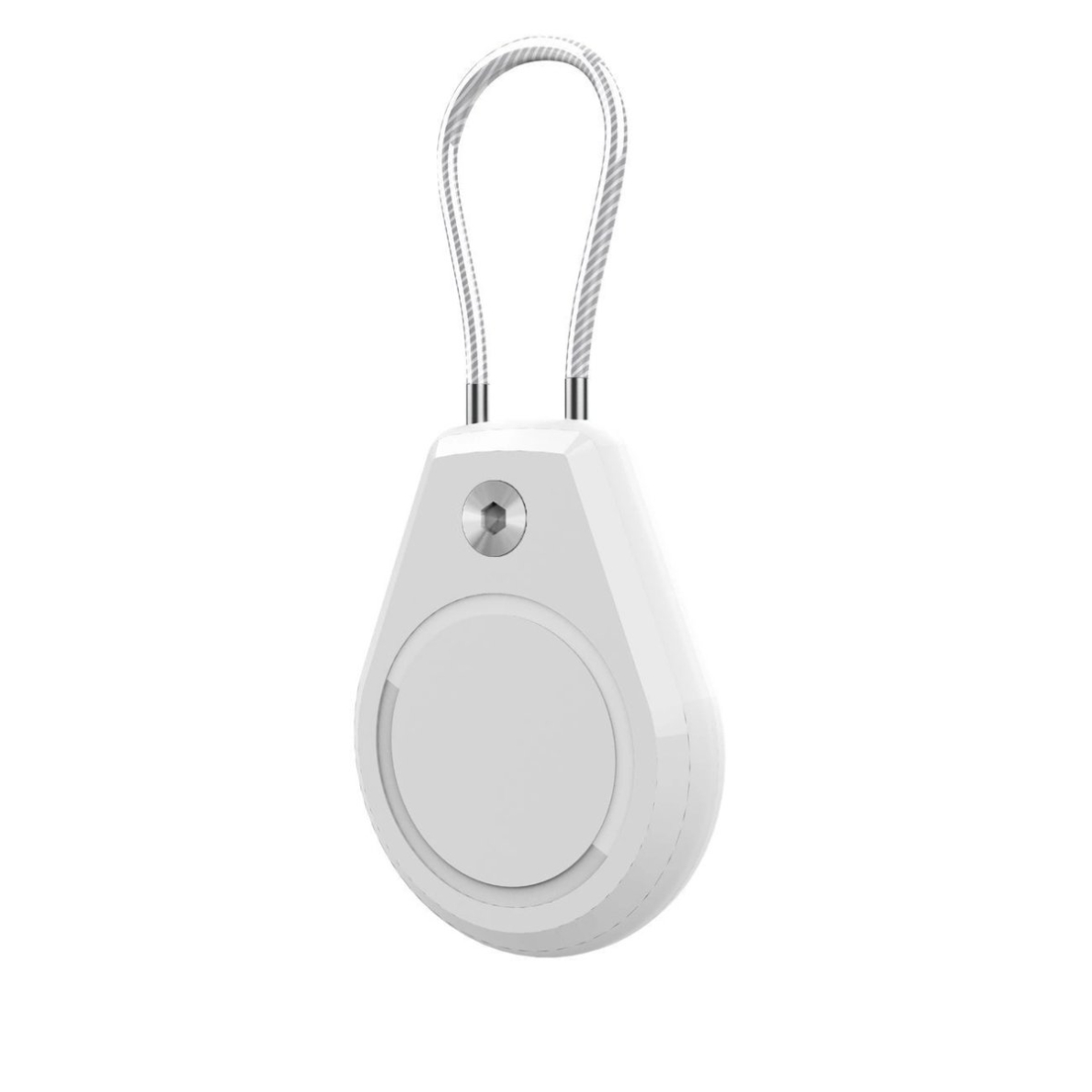 Apple AirTag atsparus vandeniui dėklas su plienine virvele - juodas + baltas (2 vnt.) 1