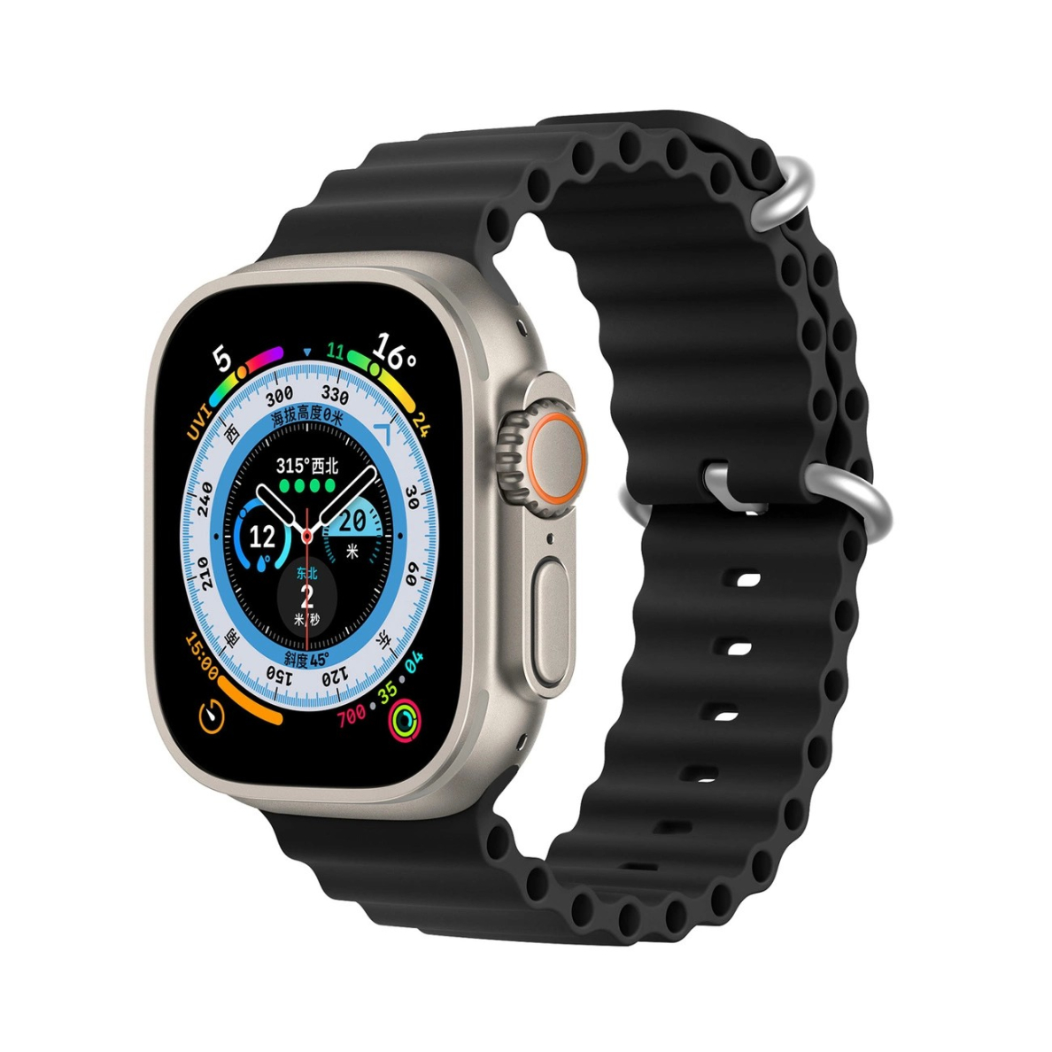 Akcija! 1 vienetas - Apyrankė Dux Ducis OceanWave Series Apple Watch 38/40/41mm Black
