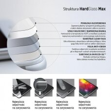 Pilnai dengiantis apsauginis stiklas 3MK HardGlass Max Iphone 11 Pro juodais kraštais