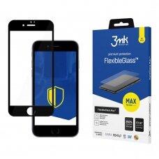 Lankstus Apsauginis Stiklas 3Mk Flexibleglass Max Apple iPhone 7/8/SE2020/SE2022 juodas