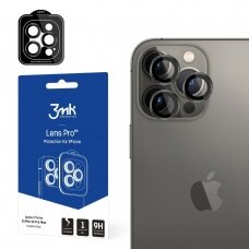 Apsauginis stikliukas kamerai 3mk Lens Pro Apple iPhone 15 Pro Max juodas