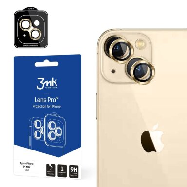Kameros apsauga 3mk Lens Protection Pro Apple iPhone 14 Plus Auksinė Kameros apsauga 3mk Lens Protection Pro Apple iPhone 14 Plus Auksinė