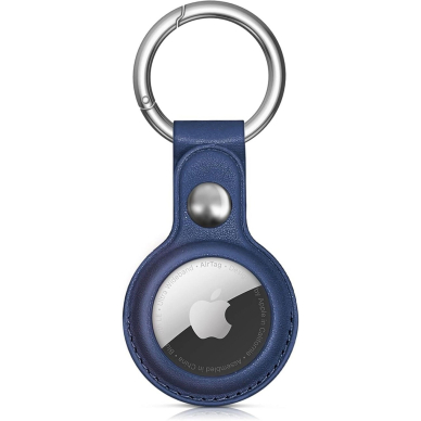 Apple AirTag PU odos dėklas - juodas, rudas, raudonas, mėlynas (4 vnt.) 4