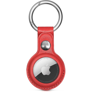 Apple AirTag PU odos dėklas - juodas, rudas, raudonas, mėlynas (4 vnt.) 6