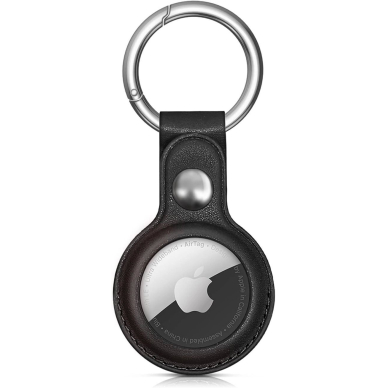 Apple AirTag PU odos dėklas - juodas