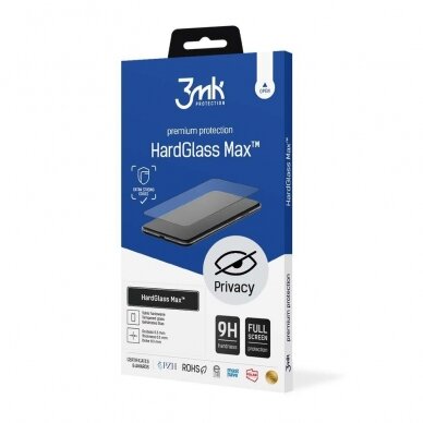 Ekrano apsauga 3mk HardGlass Max Privacy Apple iPhone 12/12 Pro Juoda 1