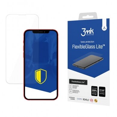LCD apsauginis stiklas 3MK Flexible Glass Iphone 13 Mini