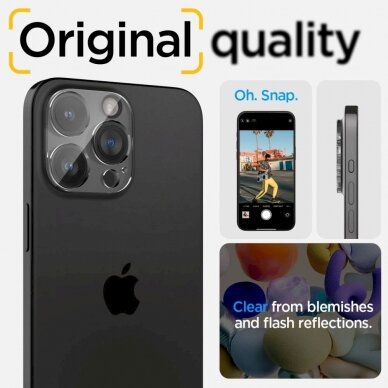 Apsauginis dėklas Spigen Optik.tR Camera Protector skirta iPhone 14 Pro / Pro Max / 15 Pro / Pro Max - Permatomas 2 pcs. 8 Apsauginis dėklas Spigen Optik.tR Camera Protector skirta iPhone 14 Pro / Pro Max / 15 Pro / Pro Max - Permatomas 2 pcs. 8