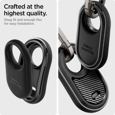 Samsung Galaxy SmartTag 2 Apsauginis dėklas Spigen Rugged Armor – matinė juoda 10