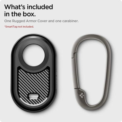 Samsung Galaxy SmartTag 2 Apsauginis dėklas Spigen Rugged Armor – matinė juoda 11