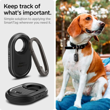 Samsung Galaxy SmartTag 2 Apsauginis dėklas Spigen Rugged Armor – matinė juoda 8