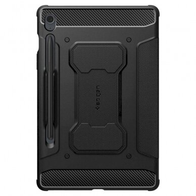 Apsauginis dėklas Spigen Rugged Armor Pro case skirta Samsung Galaxy Tab S9 FE 10.9' '  X510 / X516B - Juodas 1