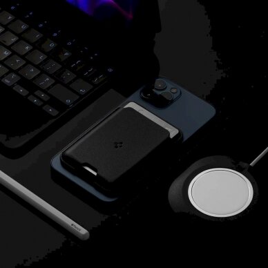 Apsauginis dėklas Spigen VALENTINUS MAGSAFE UNIVERSAL MAGNETIC CARD HOLDER Juodas 19 Apsauginis dėklas Spigen VALENTINUS MAGSAFE UNIVERSAL MAGNETIC CARD HOLDER Juodas 19